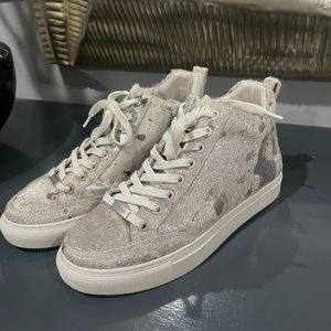 J/Slides ludlow pony metallic high top sneakers